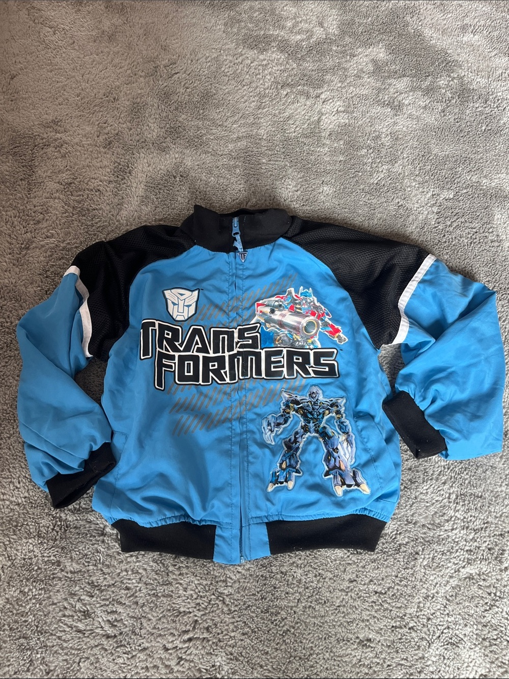 Transformers Blue Kids' Jacket with Graphic Print